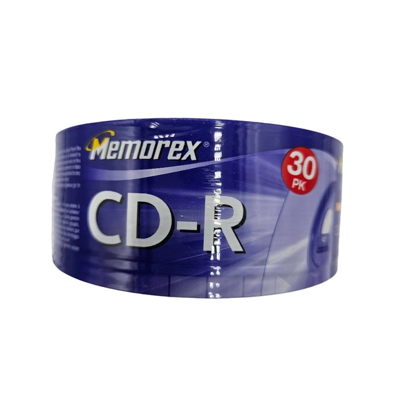 30 Memorex CD-R write‎ up to 52x 700MB 80 min Recordable Discs Music Data NEW - Picture 1 of 7